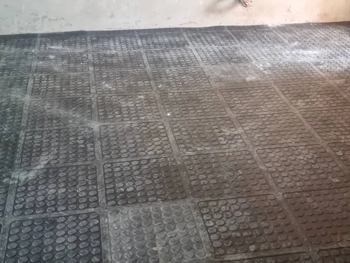New coin-top floor, just laid and ready for a clean